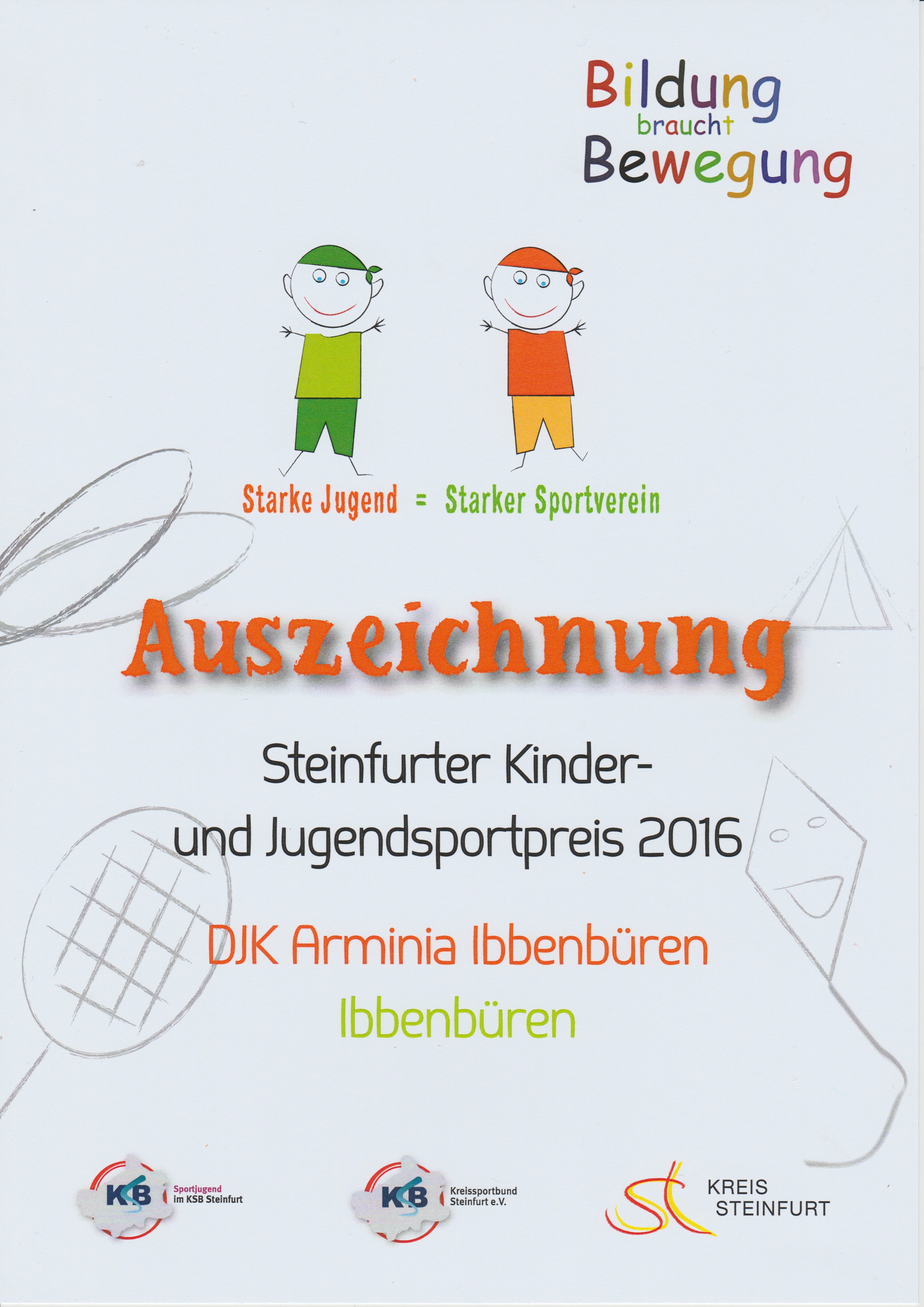 Steinfurter Kinder- und Jugendpreis 2016