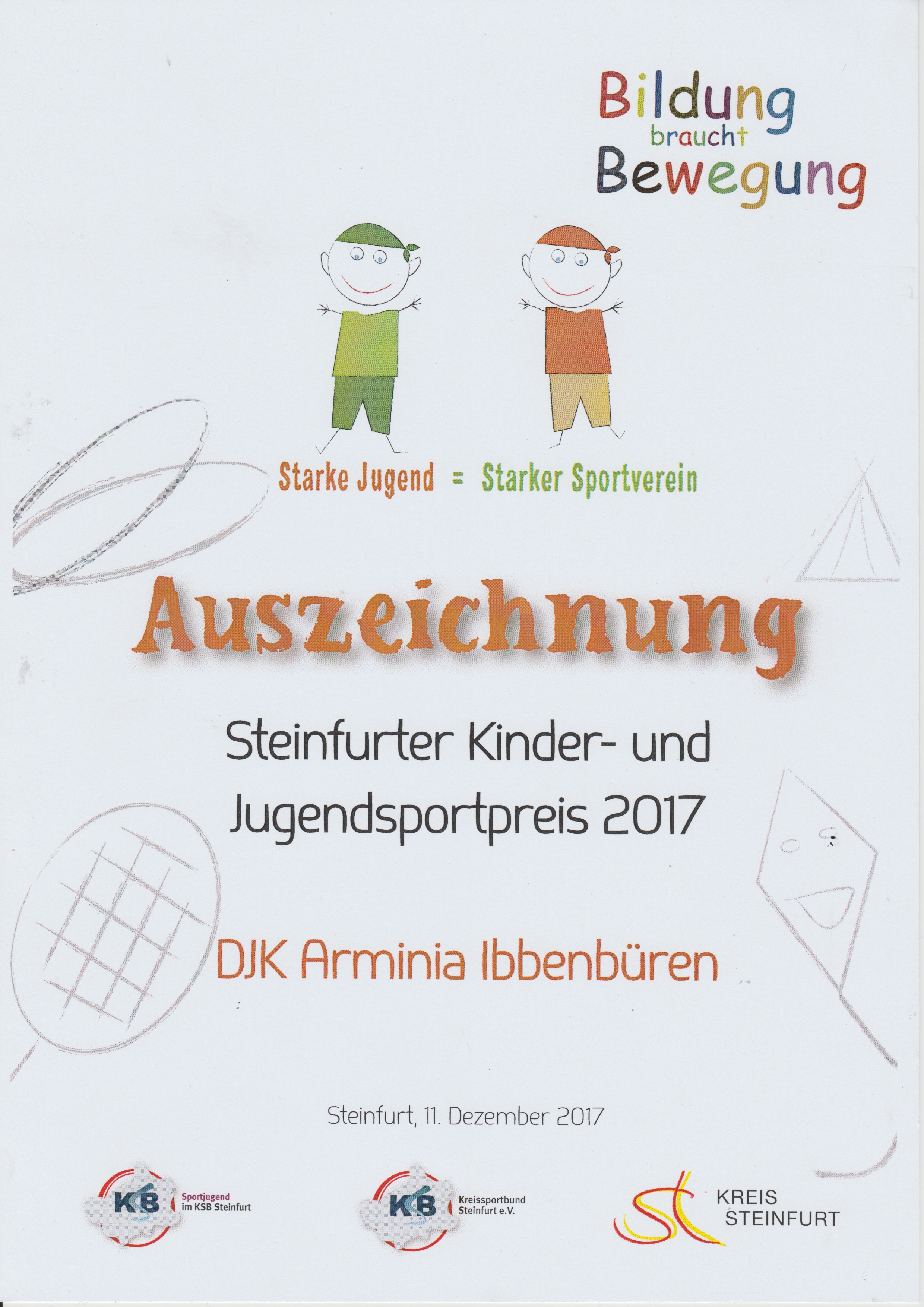 Steinfurter Kinder- und Jugendpreis 2017